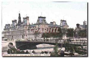4 Paris City Hall - Edits by the Bon Marche Old Postcard Flower Power