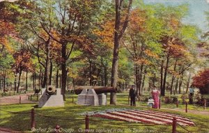 Illinois Chicago Garfield Park Cannons Captured In The Late Spanish War