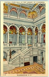 M-13774 Central Stair Hall Of The Library Of Congress Washington DC