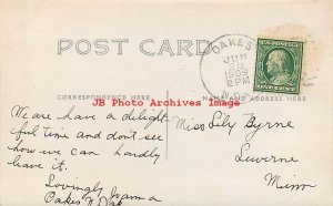 ND, Oakes, North Dakota, RPPC,National Bank Block, Stores, Oakes Photo