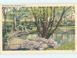 Unused Linen PARK SCENE Syracuse New York NY hk6347