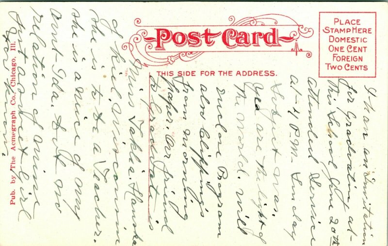 Vintage Postcard c. 1909 New State Normal School - Appleton, Wisconsin