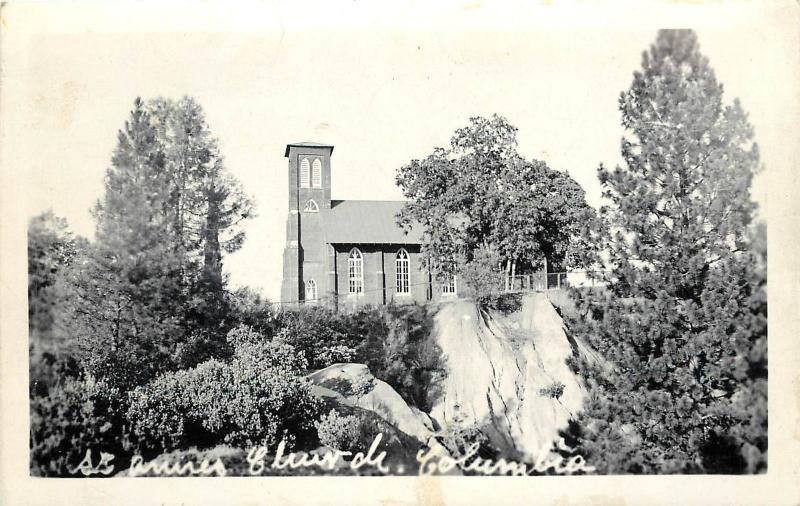 c1940 RPPC Postcard; St. Anne's Church, Columbia CA Tuolumne County Posted