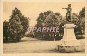 Postcard Autun Old Antique Marble Statue Promenade Divitiacus