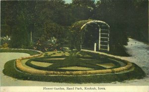 C-1910 Flower Garden Rand Park Keokuk Iowa Postcard 20-1155