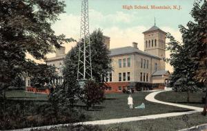 Montclair New Jersey High School Exterior Antique Postcard K99000