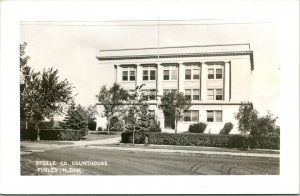 RPPC Steele County Court House Finley ND North Dakota Unused UNP Postcard P11