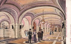 381213-Illinois, Chicago, New County Building Corridor, Interior View