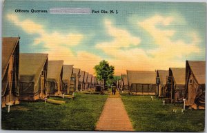 Postcard NJ Fort Dix - Officers Quarters