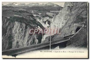 Old Postcard Dauphine line Mure Passage of the Clapisse