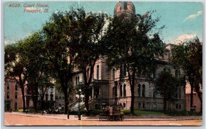 Stephenson County Court House Freeport Illinois IL DB Postcard Y8