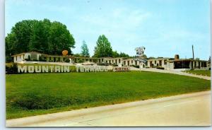 ASHEVILLE, North Carolina  NC   Roadside MOUNTAIN TERRACE MOTEL 1950s   Postcard