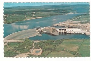 Mactaquac Hydro Development Dam, Saint John River, NB, Vintage Chrome Postcard