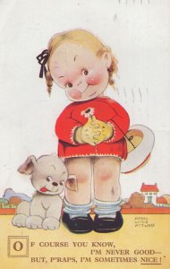 Of Course You Know I'm Nice Mabel Lucie Atwell Dog Old Postcard