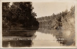 Saskatchewan River Prince Albert SK Sask Waterworth Series RPPC Postcard F78