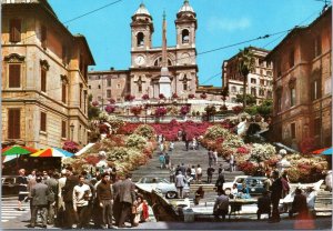 postcard Rome, Italy - Trinity of the Mounts
