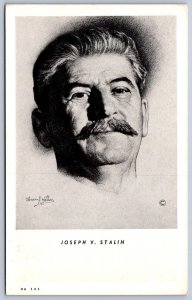 DS1/ Patriotic Postcard c1940s WWII Leader Joseph Stalin Russia 146