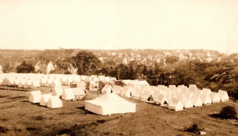 RPPC  US Army  Tents  Real Photo Postcard  c1910
