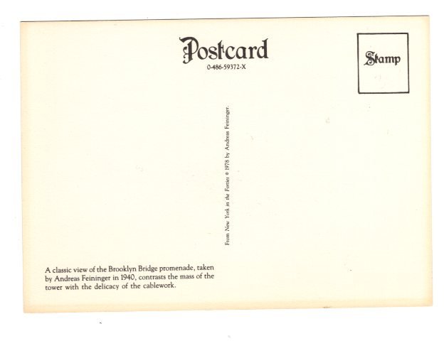 Promenade, Brooklyn Bridge, New York City