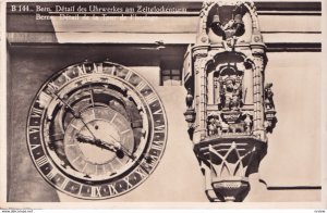 RP: BERNE, Switzerland, 1930-1940s; Detail De La Tour De L'horloge