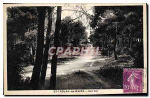 Postcard Old St Trojan les Bains Sous Bois