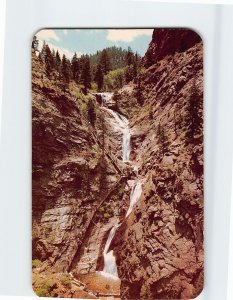 Postcard Seven Falls in South Cheyenne Canyon in Colorado Springs Colorado USA