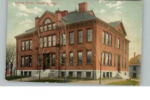 Brockton MA Lincoln School c1910 Postcard