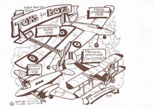 Meccano Aeroplane Toys For Boys First Day Of Issue Souvenir Postcard