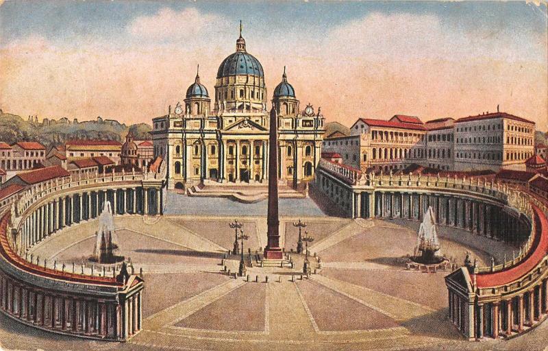 B107941 Italy Roma Piazza S. Pietro La Basilica e il Vaticano real photo uk