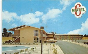 Greensboro North Carolina 1960-70s Postcard Motel 6 Swimming Pool
