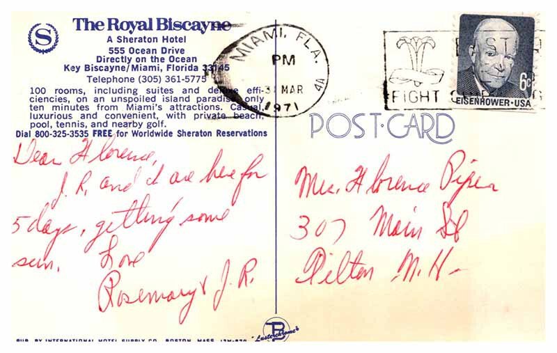 Postcard BEACH SCENE Miami Florida FL AS8066