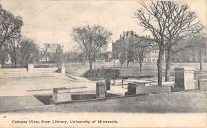 Minneapolis Minnesota University Campus View From Library Antique PC K25320