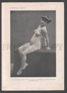 092777 ART NOUVEAU FRENCH NUDE RISQUE GIRL & FENCING MA