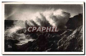 Old Postcard The Rocks Vallieres Wave Effect