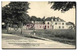 Old Postcard Ste Genevieve des Bois Route Montlhery leading to the grotto of ...