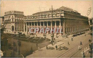 Postcard Old Bordeaux Place de la Comedie and the Grand Theater