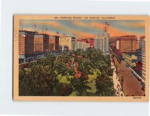 Postcard Pershing Square Los Angeles California USA