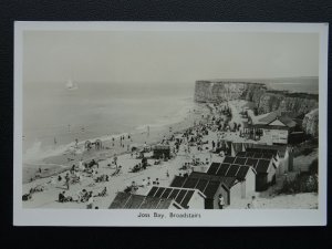 Kent BROADSTAIRS Joss Bay, Beach Huts & Cafe c1940's RP Postcard by A.H.& S.