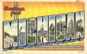 Michigan USA Large Letter Town Unused 