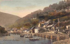 Lynmouth Harbour Devon England UK 1910c postcard