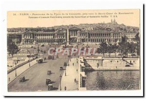 Paris (8th) Old Postcard panorama of the Place de la Concorde took to the Sac...