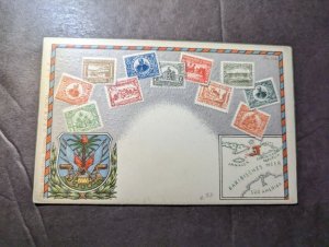 Mint France Colony Republic of Haiti Stamp on Stamp Philatelic Postcard