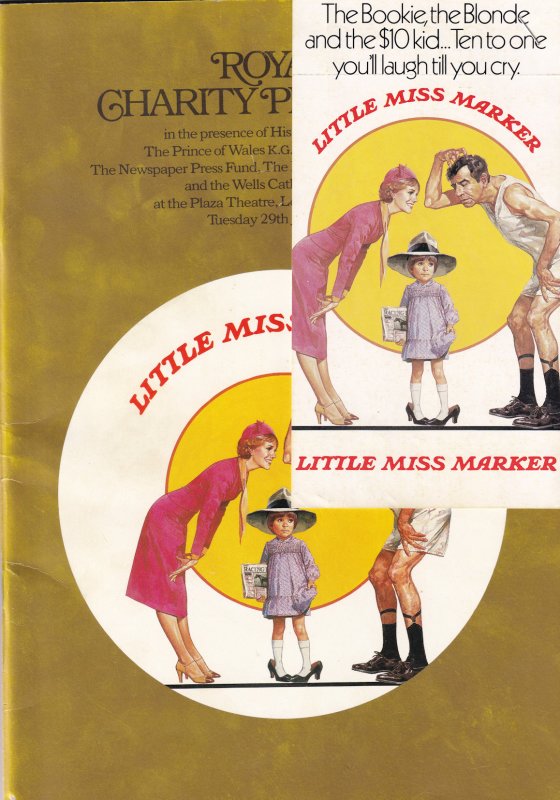 Little Miss Marker Julie Andrews FIRST EVER Movie Premiere + Ticket