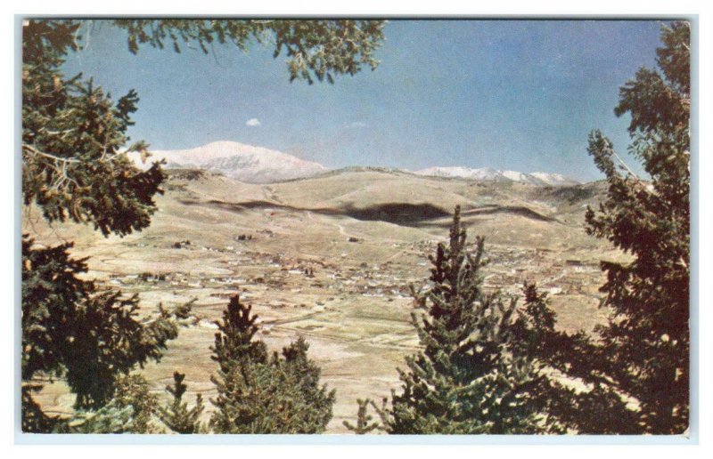 CRIPPLE CREEK, CO ~ Birdseye View of MINING TOWN c1940s Teller County Postcard
