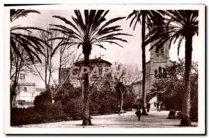 Modern Postcard Bizerte The Garden I & # 39Eglise