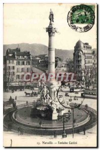 Postcard Old Marseille Fontaine Cantini