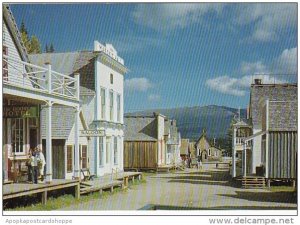 Canada British Columbia Barkerville Street Scene With Historic Buildings