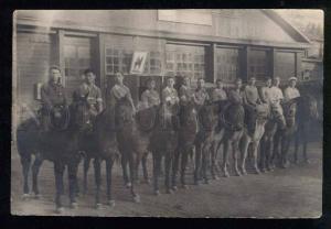 040875 RUSSIA Riders on HORSES vintage REAL PHOTO Rare