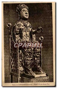 Conques - Gold statue of Saint Foy - Conques Tresor Old Postcard