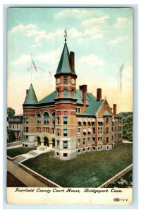 1908 Fairfield County Court House Bridgeport Connecticut CT Antique Postcard 